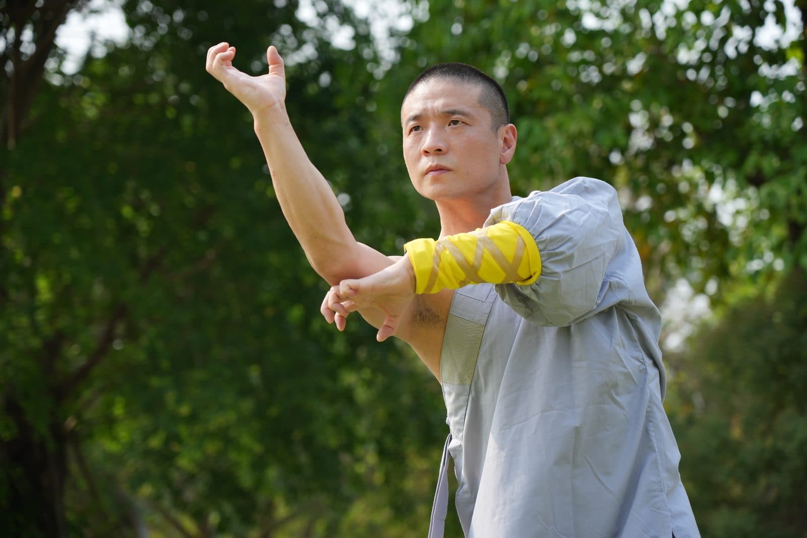 Master Zhu in Shaolin robes